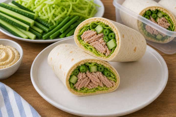 Tuna Bean Wraps cooking step 5: Finish the dish.