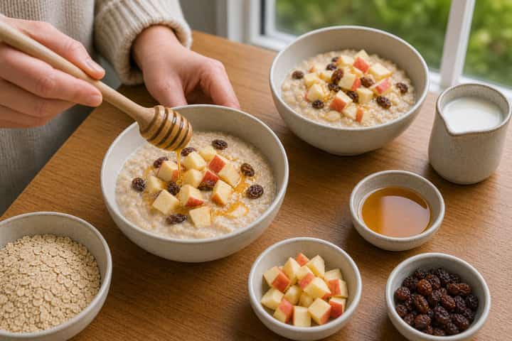 Apple Raisin Porridge cooking step 5: Finish the dish.