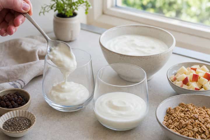 Apple Raisin Yogurt Pots cooking step 2: Start cooking.