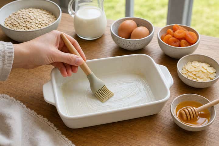 Apricot Almond Baked Oats cooking step 1: Get prepped.