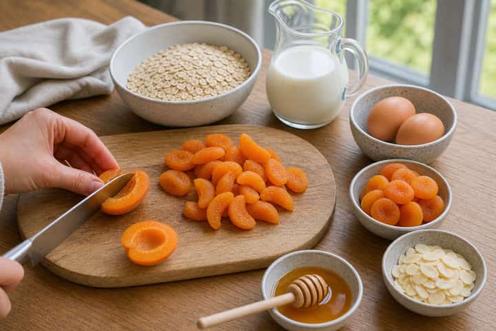 Apricot Almond Baked Oats cooking step 2: Start cooking.