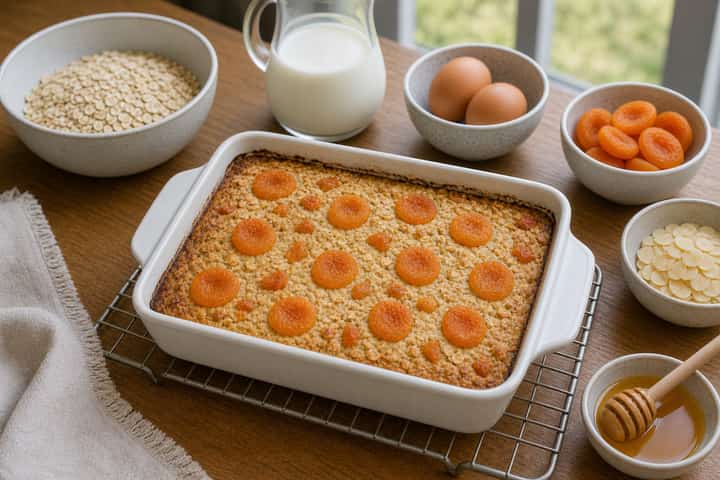 Apricot Almond Baked Oats cooking step 5: Finish the dish.