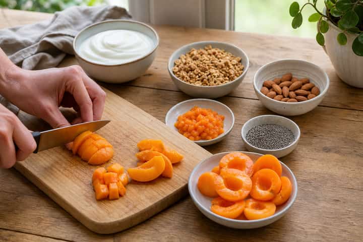 Apricot Almond Yogurt Pots cooking step 1: Get prepped.