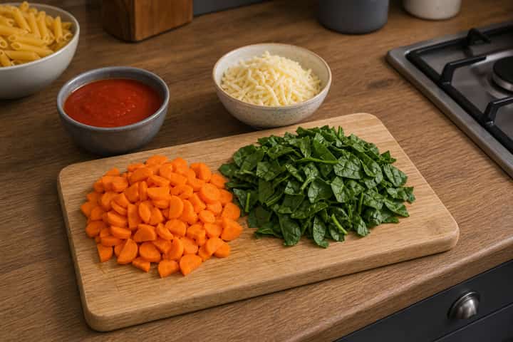 Beef Carrot Pasta Bake cooking step 3: Build the flavour.