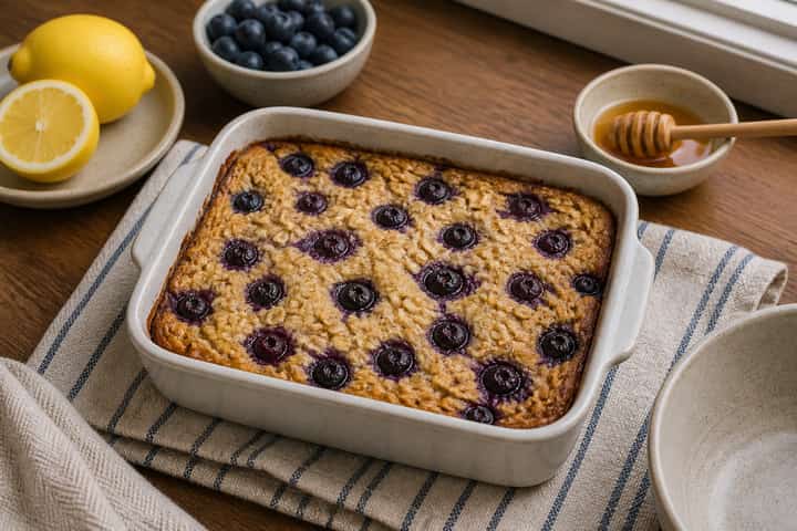 Blueberry Lemon Baked Oats cooking step 5: Finish the dish.