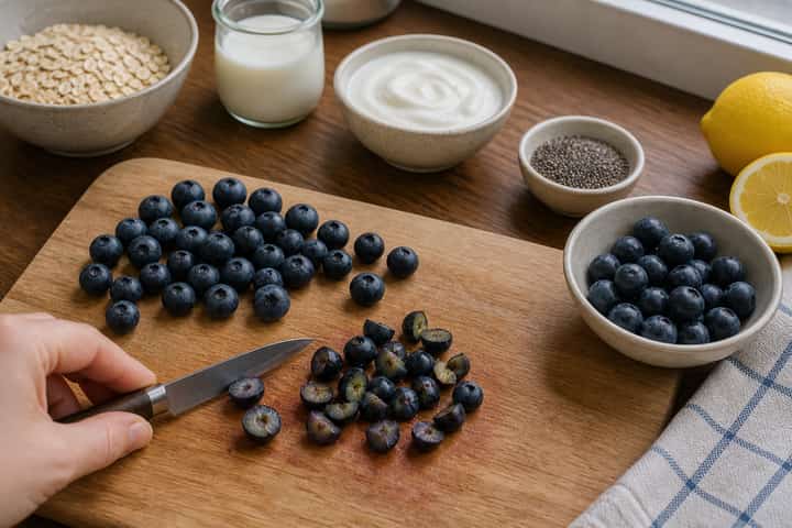 Blueberry Lemon Overnight Oats cooking step 1: Get prepped.