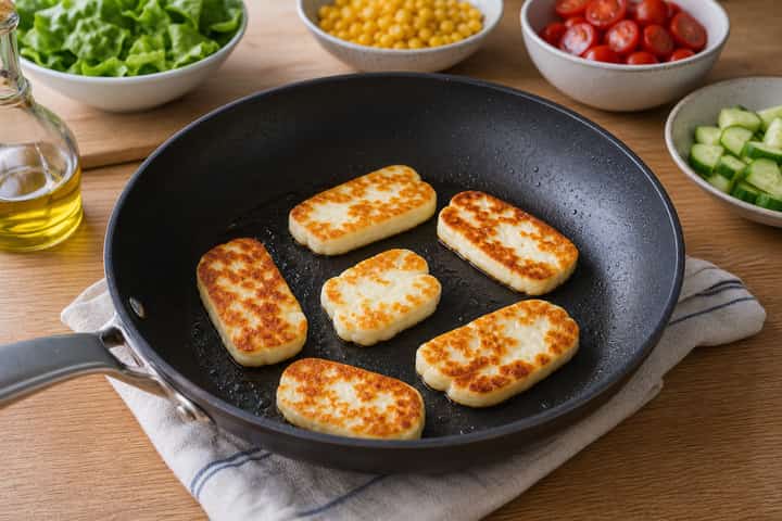 Halloumi Sweetcorn Salad Boxes cooking step 2: Start cooking.