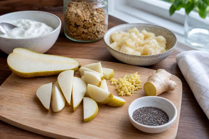 Pear Ginger Overnight Oats cooking step 1: Get prepped.
