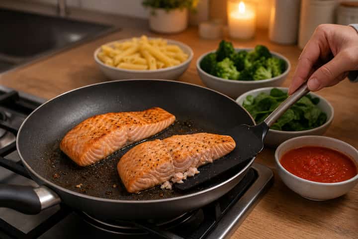 Salmon Broccoli Pasta Bake cooking step 4: Bring it together.