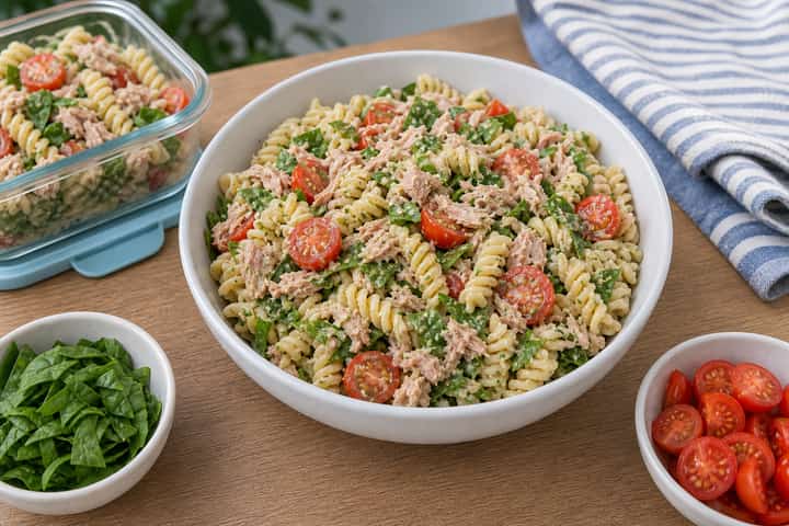 Tuna Mayo Pasta Salad cooking step 5: Finish the dish.