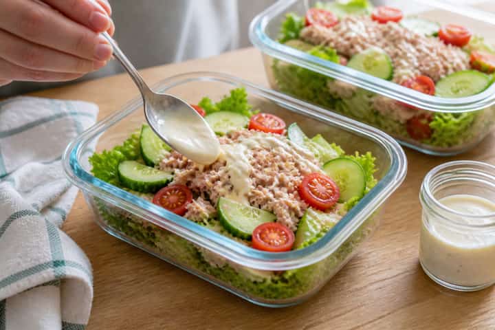 Tuna Mayo Salad Boxes cooking step 5: Finish the dish.