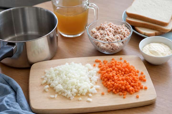 Tuna Mayo Soup Pots cooking step 1: Get prepped.