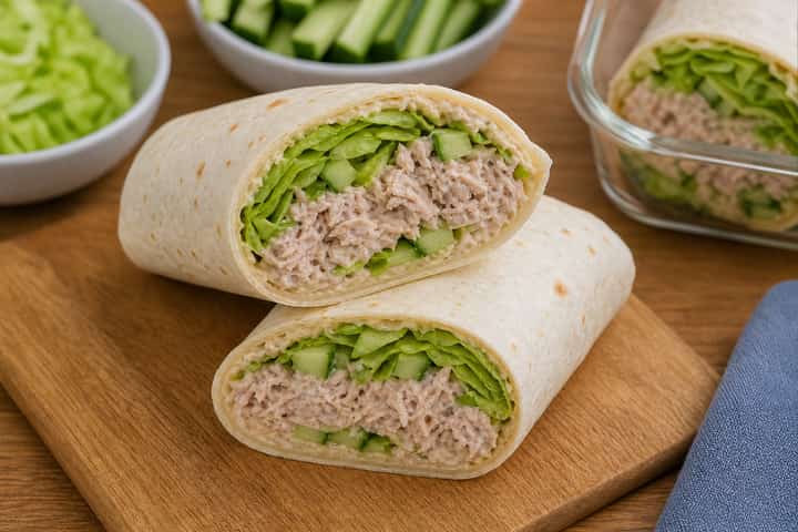 Tuna Mayo Wraps cooking step 5: Finish the dish.