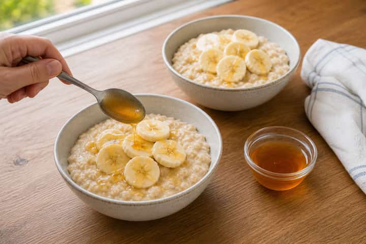 Banana Peanut Porridge cooking step 5: Finish the dish.