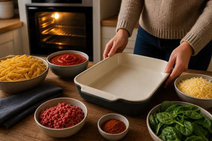 Beef Chilli Pasta Bake cooking step 1: Get prepped.