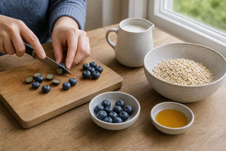 Blueberry Maple Baked Oats cooking step 2: Start cooking.