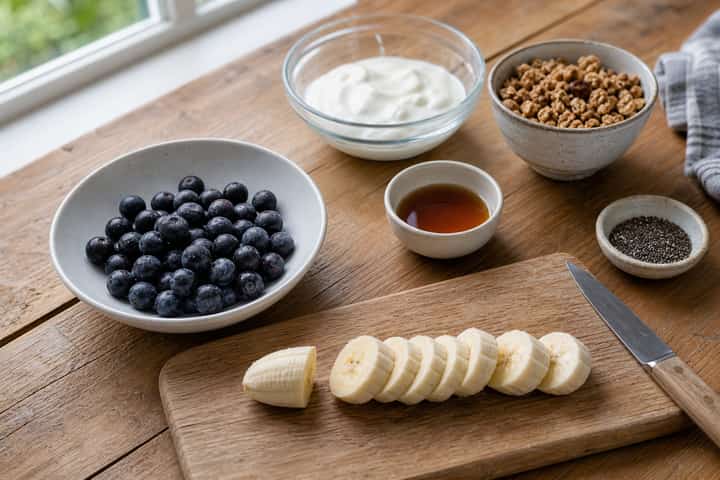 Blueberry Maple Smoothie Bowls cooking step 1: Get prepped.