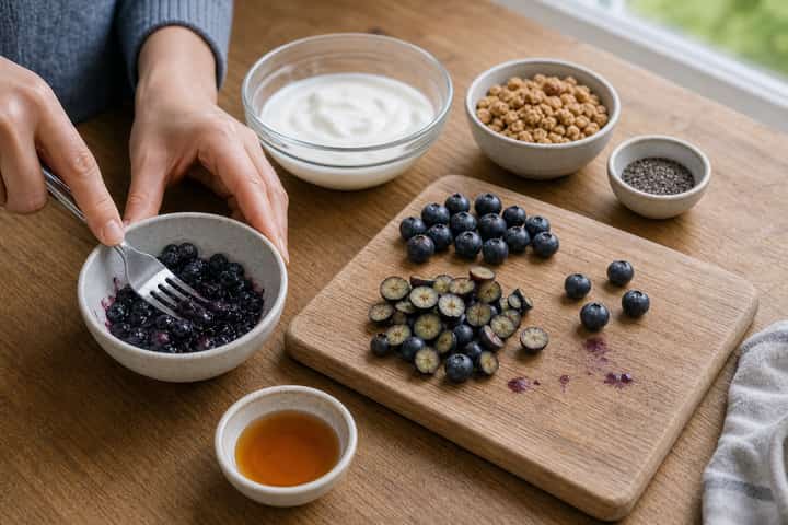 Blueberry Maple Yogurt Pots cooking step 1: Get prepped.