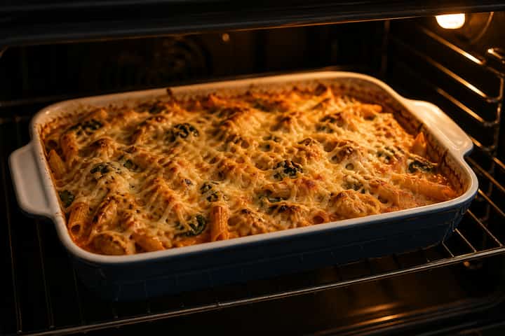 Chicken Curry Pasta Bake cooking step 6: Serve.