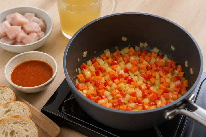 Chicken Piri Piri Soup Pots cooking step 1: Get prepped.