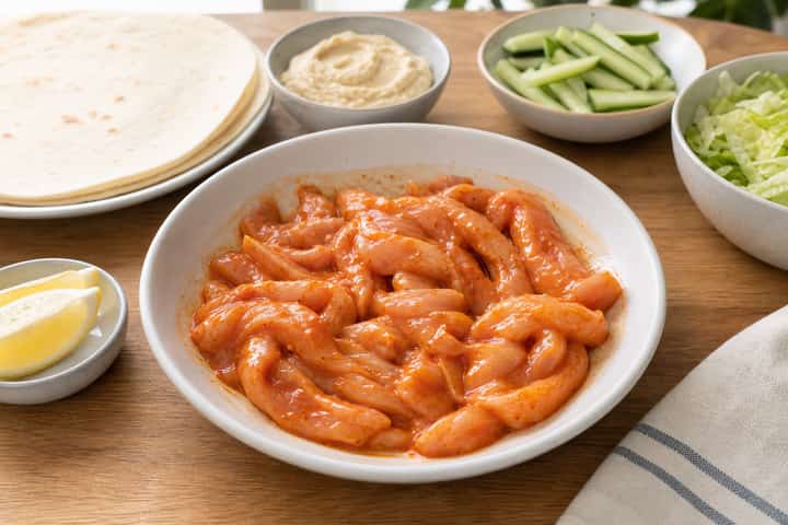 Chicken Piri Piri Wraps cooking step 1: Get prepped.