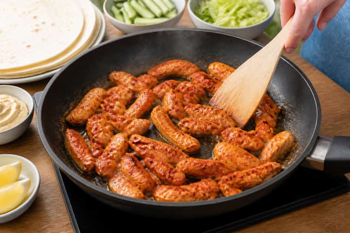 Chicken Piri Piri Wraps cooking step 2: Start cooking.
