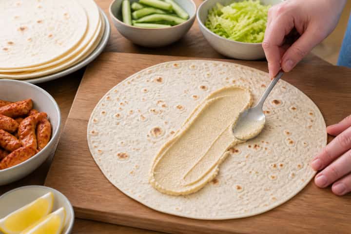 Chicken Piri Piri Wraps cooking step 3: Build the flavour.