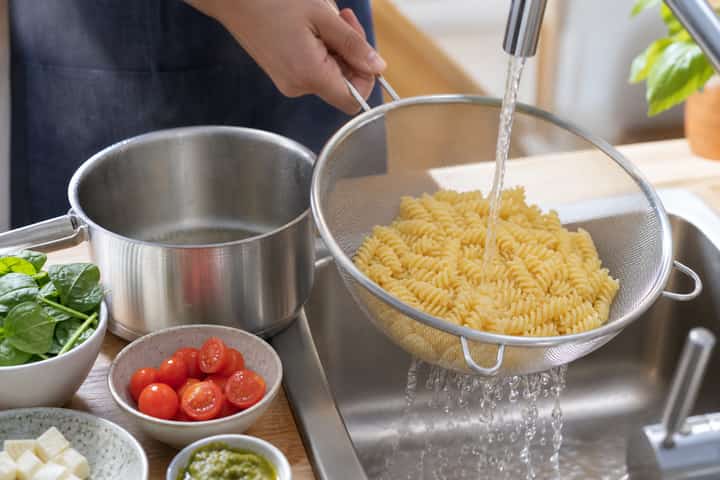 Halloumi Pesto Pasta Salad cooking step 1: Get prepped.