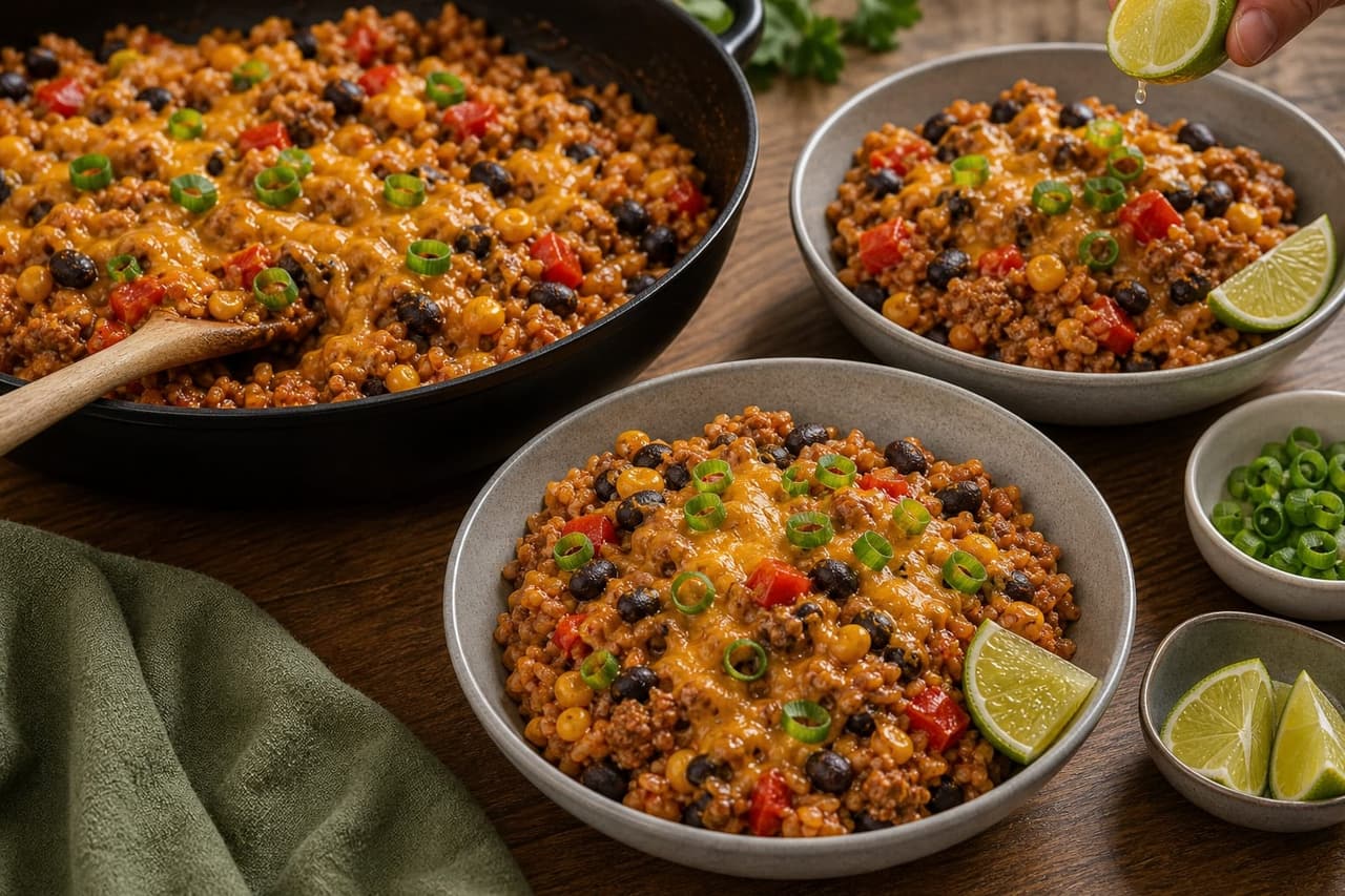 Smoky Turkey Bean Rice cooking step 6: Finish and serve.