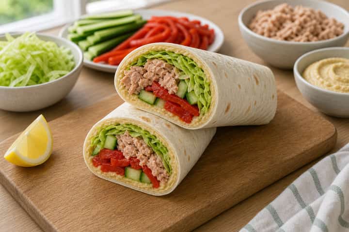Tuna Pepper Wraps cooking step 5: Finish the dish.