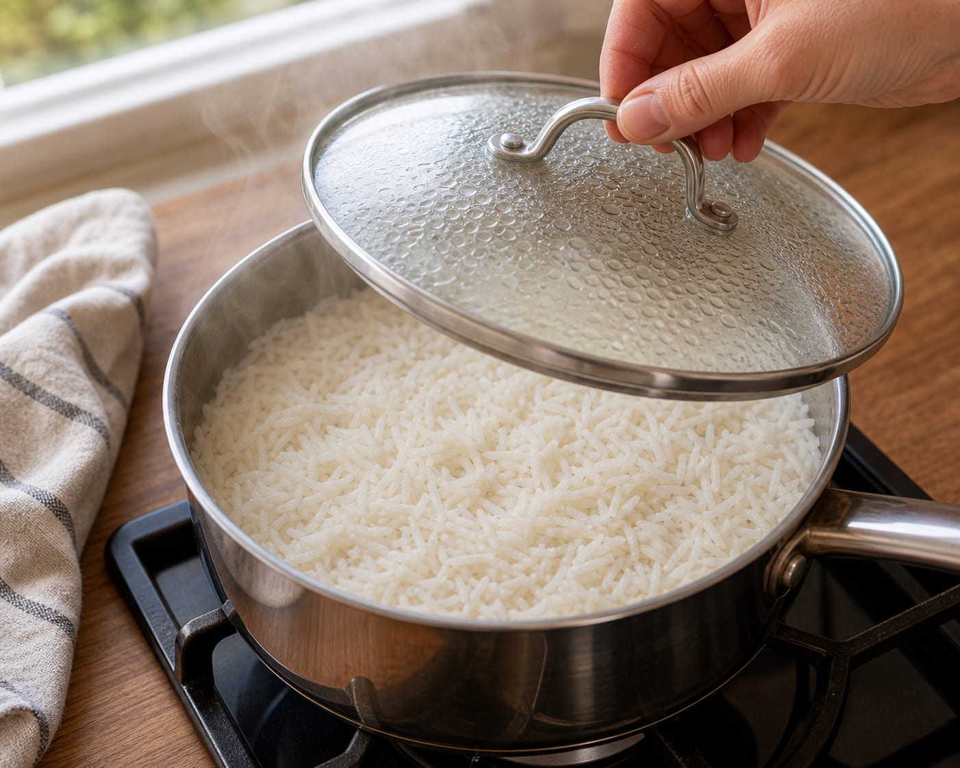 Coconut Chickpea Spinach Curry cooking step 2: Cook the rice.