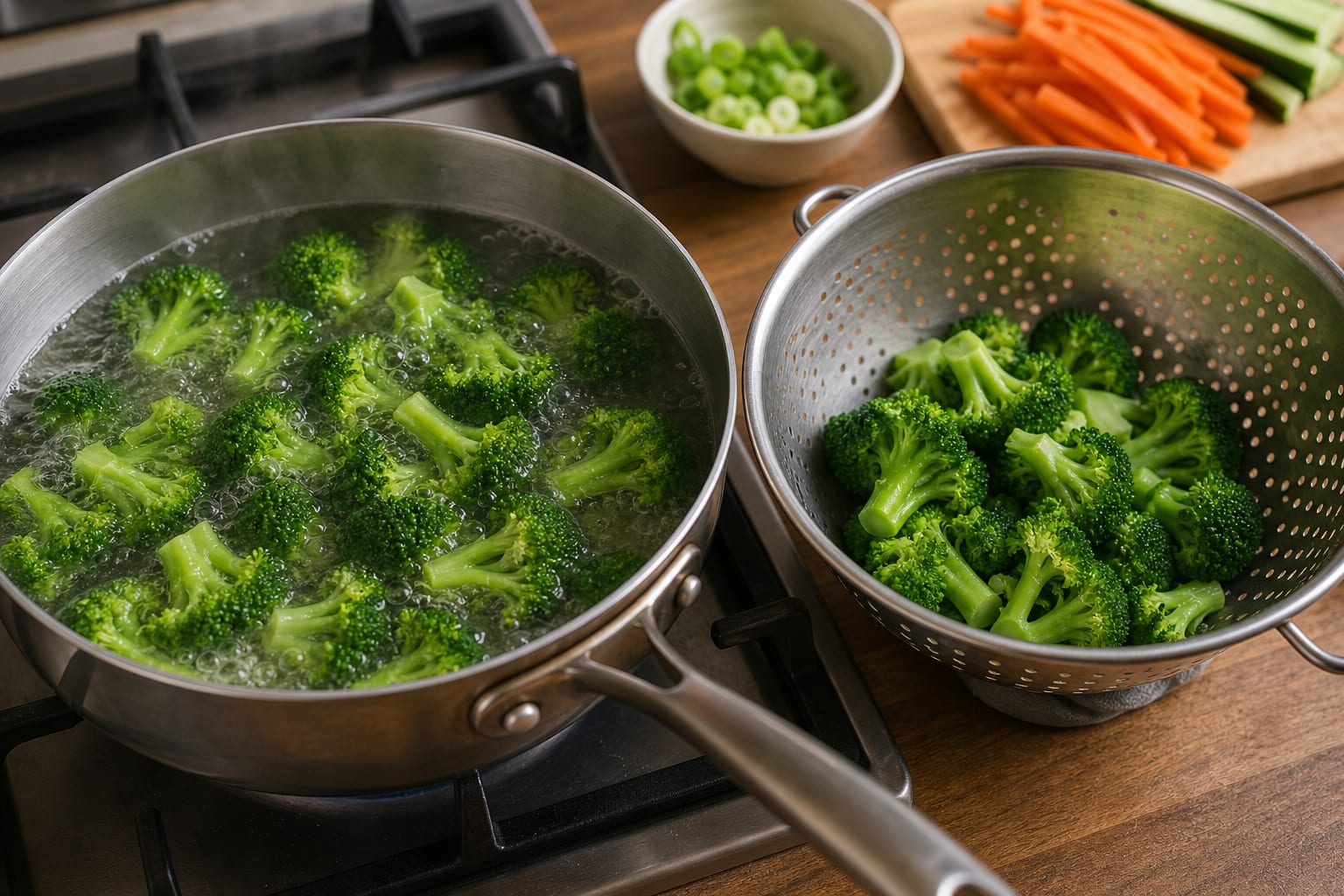 Korean-Style Beef Bulgogi Rice Bowls cooking step 3: Cook the broccoli.