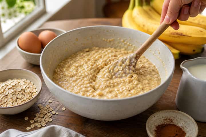 Banana Oat Pancakes cooking step 1: Get prepped.