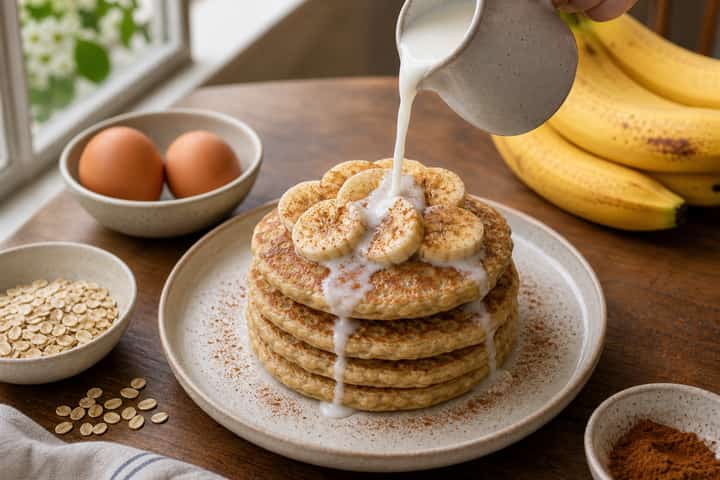 Banana Oat Pancakes cooking step 5: Finish the dish.