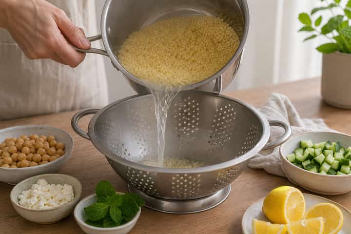 Chickpea Feta Grain Bowls cooking step 1: Get prepped.