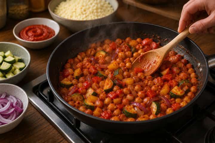 Harissa Chickpea Roast cooking step 5: Finish the dish.