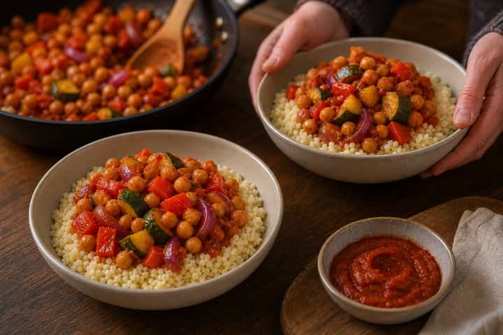 Harissa Chickpea Roast cooking step 6: Serve.