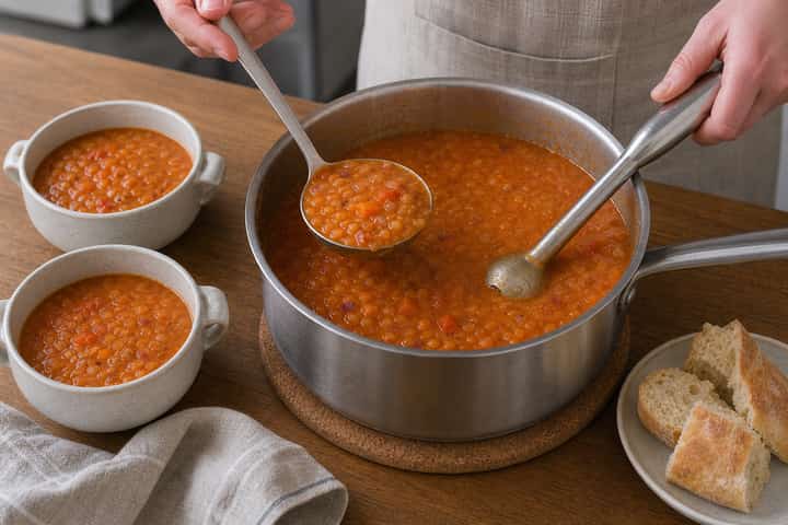 Lentil Tomato Soup cooking step 5: Finish the dish.