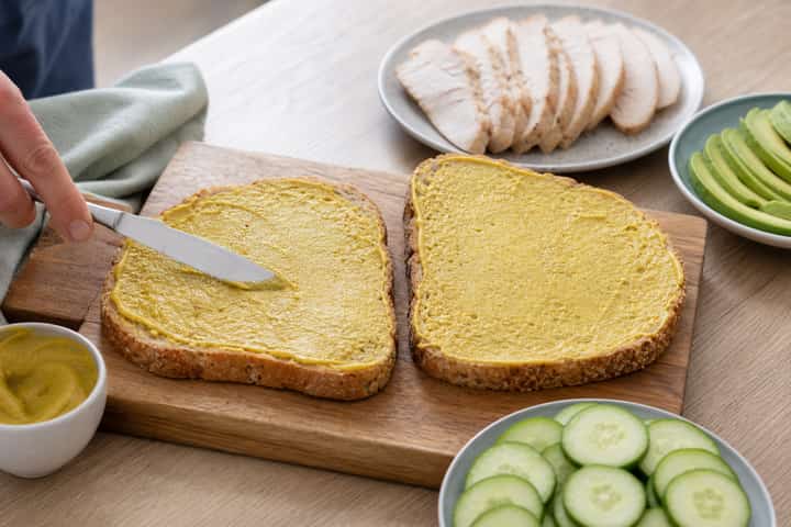 Turkey Avocado Sandwiches cooking step 2: Start cooking.