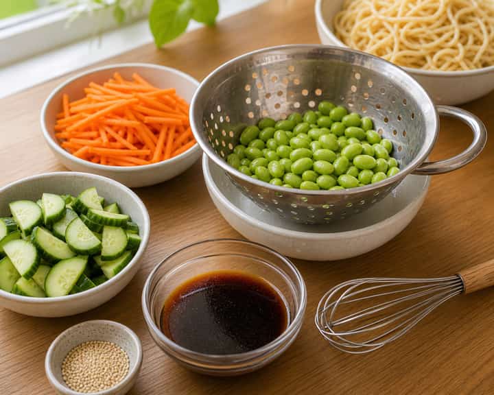 Veggie Noodle Lunch Boxes cooking step 3: Build the flavour.